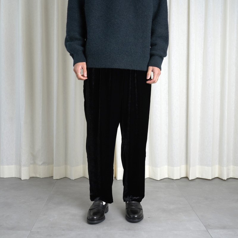 海外輸入 WIRROW Women pants black velvet drawstring - pants