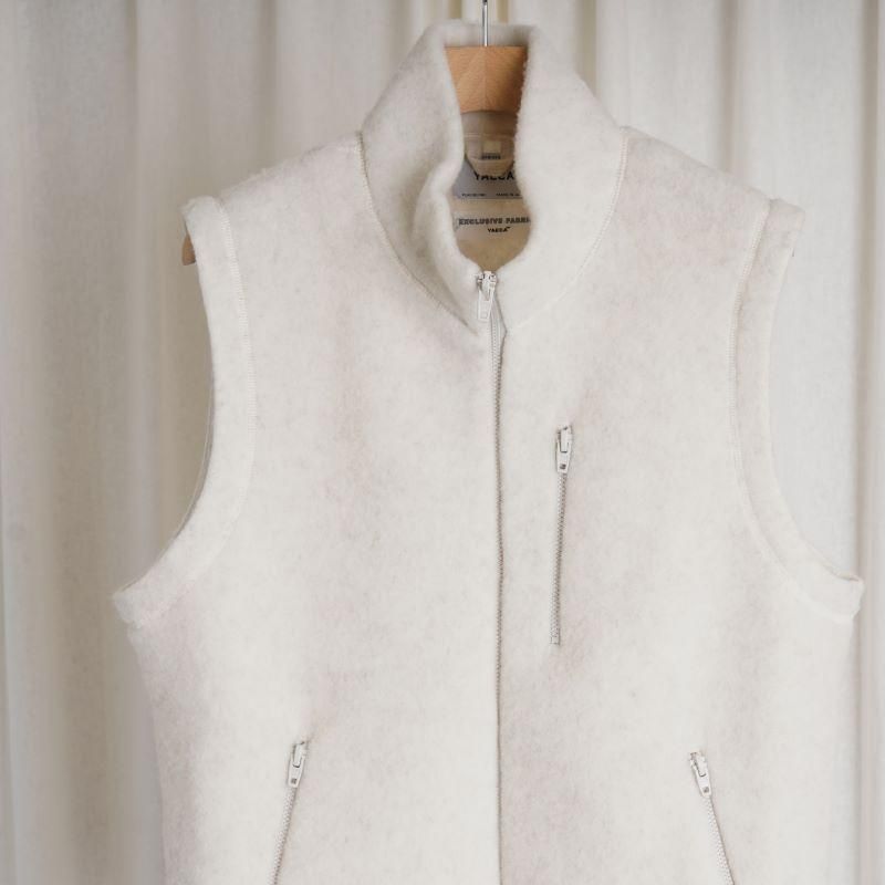 YAECA ヤエカ】 WOOL FLEECE VEST / NATURAL LIGHT GRAY - Avelia
