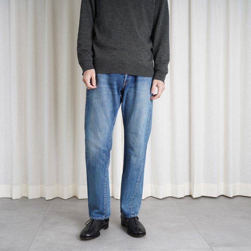 【CIOTA シオタ】 STRAIGHT 5 POCKET PANTS / MEDIUM DARK BLUE DAMAGE - Avelia  ONLINE STORE