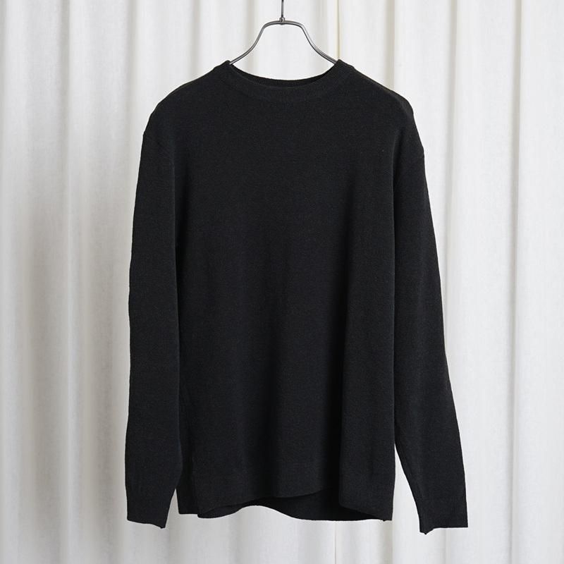 【YAECA ヤエカ】CONTEMPO 2WAY CREW NECK KNIT / DARK CHARCOAL