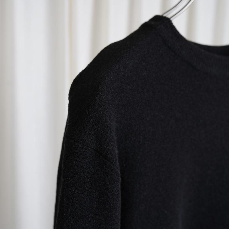 YAECA 䥨CONTEMPO 2WAY CREW NECK KNIT / DARK CHARCOAL

