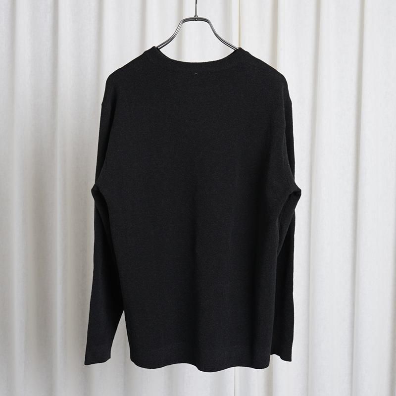 YAECA 䥨CONTEMPO 2WAY CREW NECK KNIT / DARK CHARCOAL
