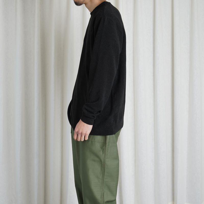 YAECA 䥨CONTEMPO 2WAY CREW NECK KNIT / DARK CHARCOAL
