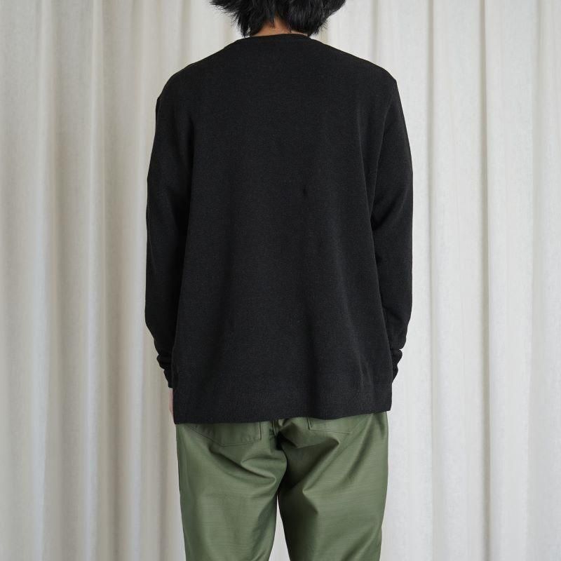 YAECA 䥨CONTEMPO 2WAY CREW NECK KNIT / DARK CHARCOAL
