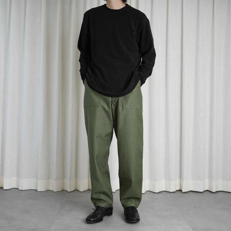 YAECA 䥨CONTEMPO 2WAY CREW NECK KNIT / DARK CHARCOAL
