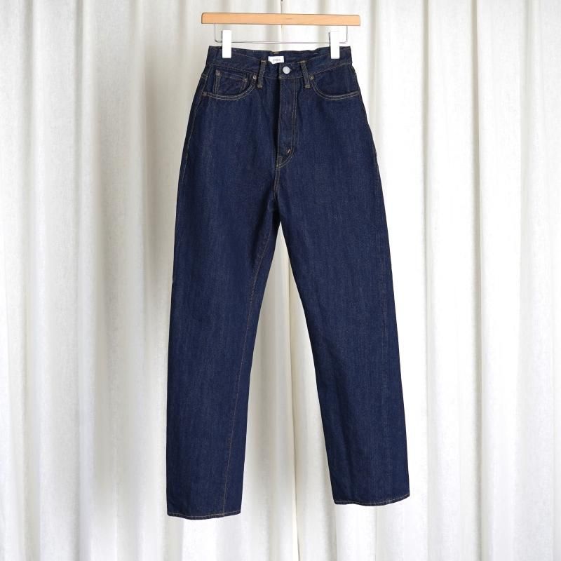【CIOTA シオタ】 HIGH-RISE 5 POCKET PANTS (13.5oz) WOMEN / NAVY