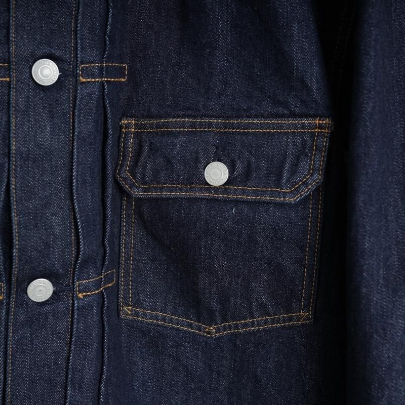 CIOTA シオタ】 Single Pocket Denim Jacket / NAVY (ONE WASH