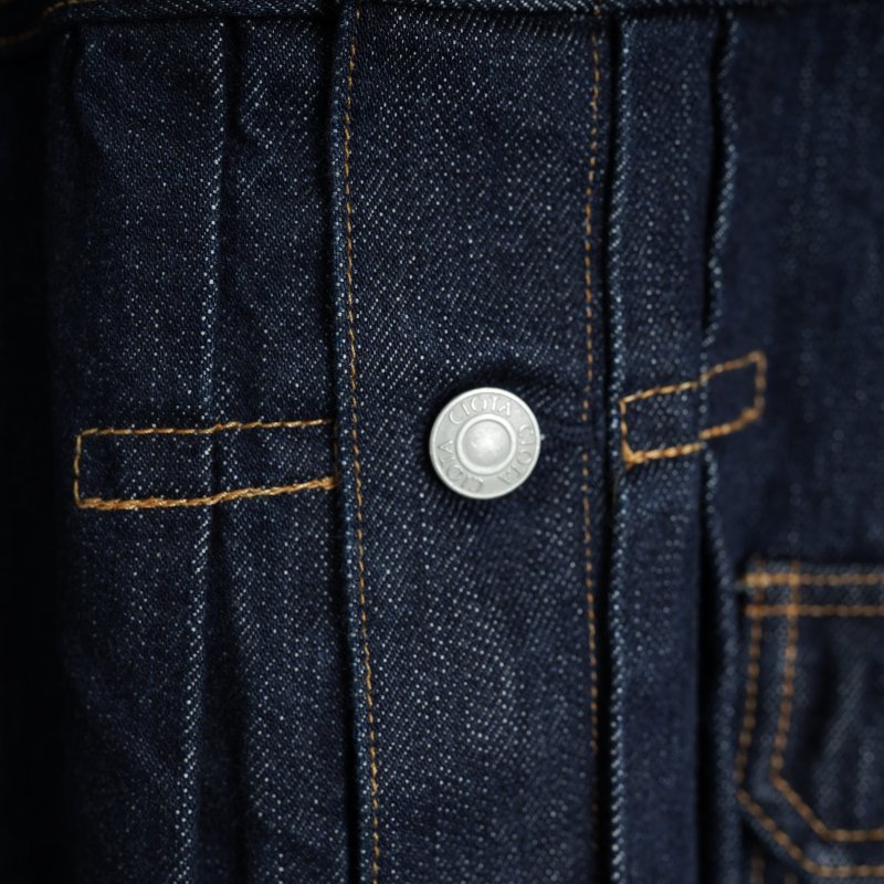 CIOTA  Single Pocket Denim Jacket / NAVY (ONE WASH)
