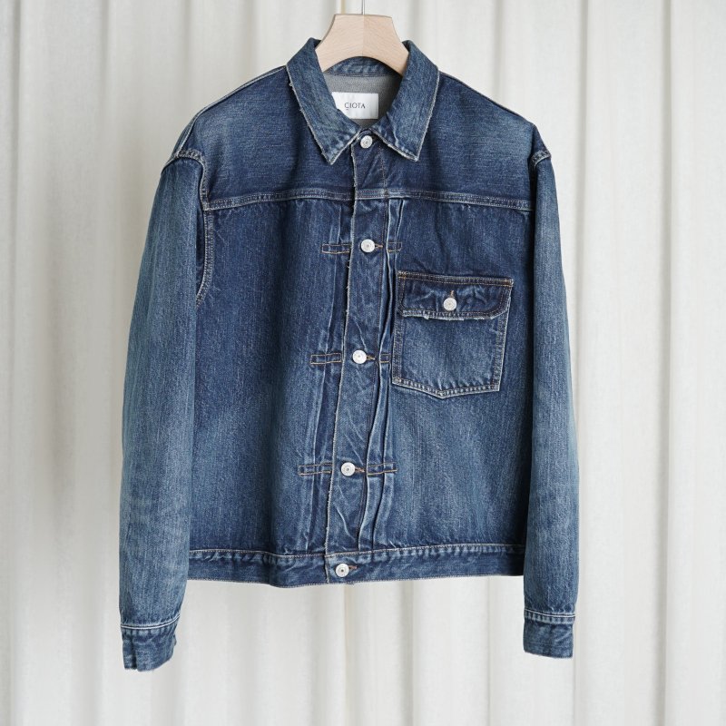 CIOTA シオタ】 Single Pocket Denim Jacket / MEDIUM DARK BLUE 