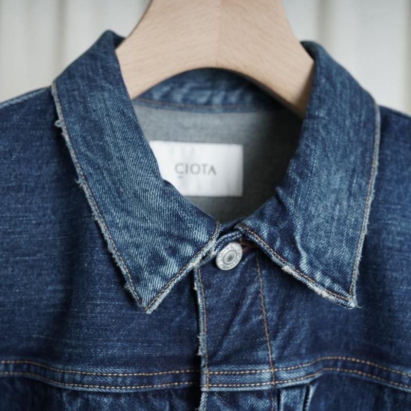 CIOTA シオタ】 Single Pocket Denim Jacket / MEDIUM DARK BLUE