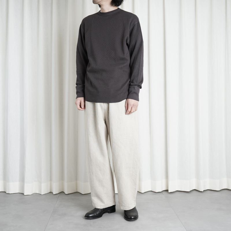 CIOTA  Honeycomb Mesh Long Sleeve T-shirt /  DARK GRAY