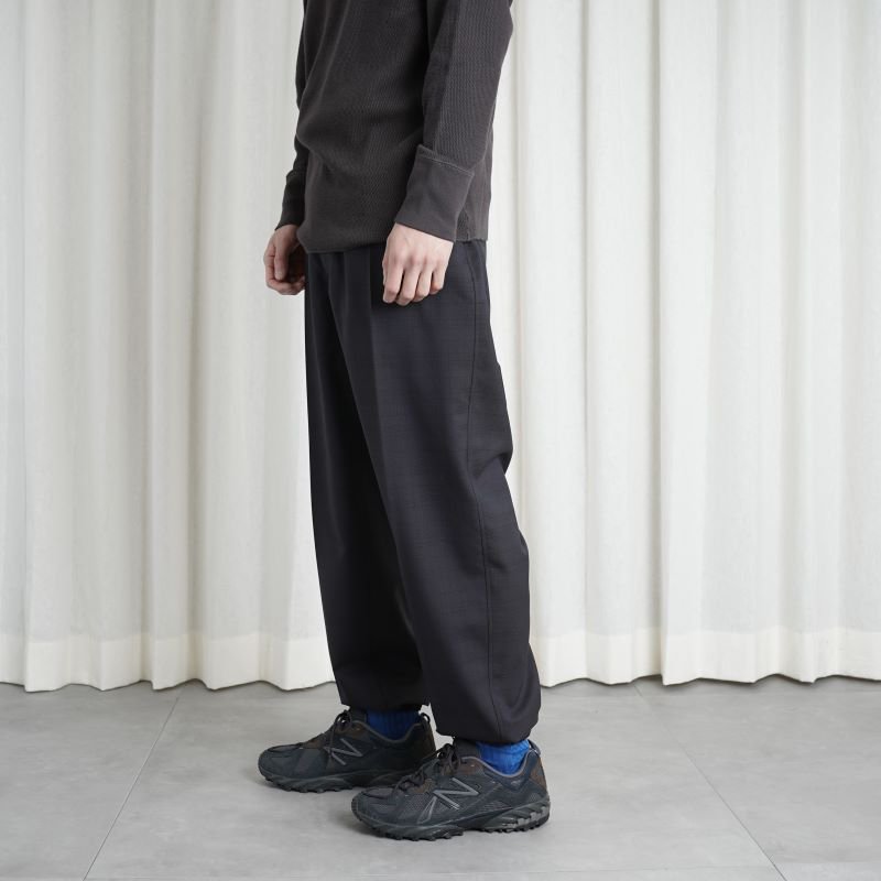 24SSۡCale   TASMANIA WOOL EASY TROUSERS / NAVY CHECK