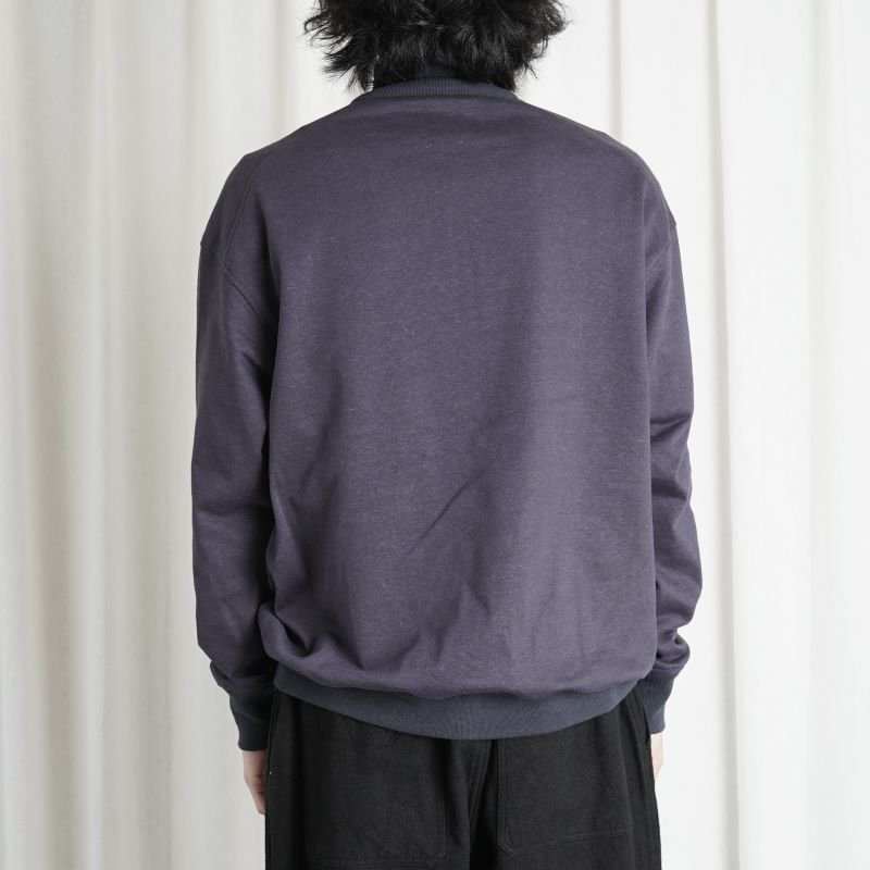 【Cale カル】 SUPIMA COTTON HEMP SWEAT ZIP BLOUSON / NAVY - Avelia ONLINE STORE