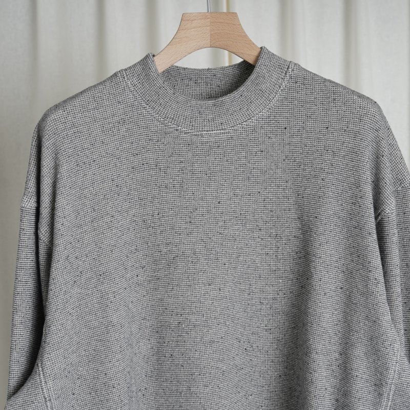 24SSۡCale   COTTON SILK WAFFLE PULLOVER / GRAY