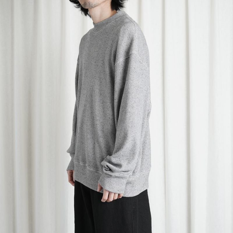 24SSۡCale   COTTON SILK WAFFLE PULLOVER / GRAY