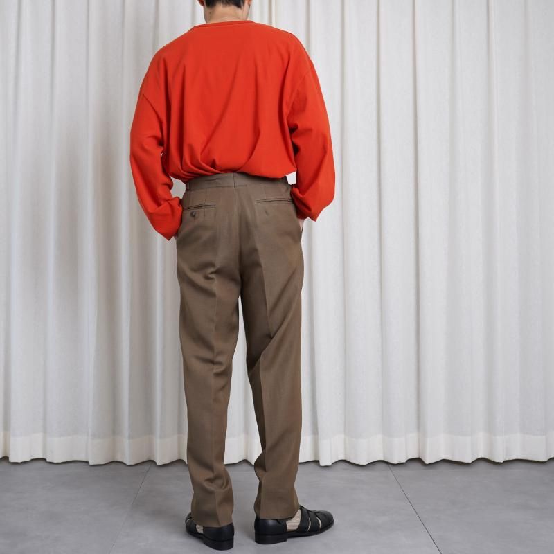 HEUGN 桼 AARON 2P TAPERD WOOL LINEN / BROWN