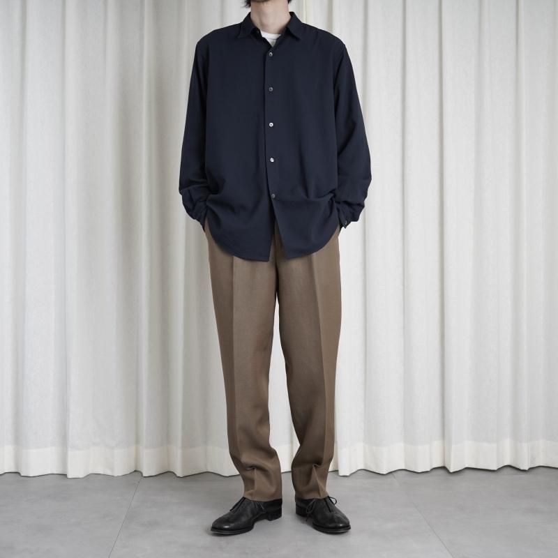 HEUGN 桼 AARON 2P TAPERD WOOL LINEN / BROWN