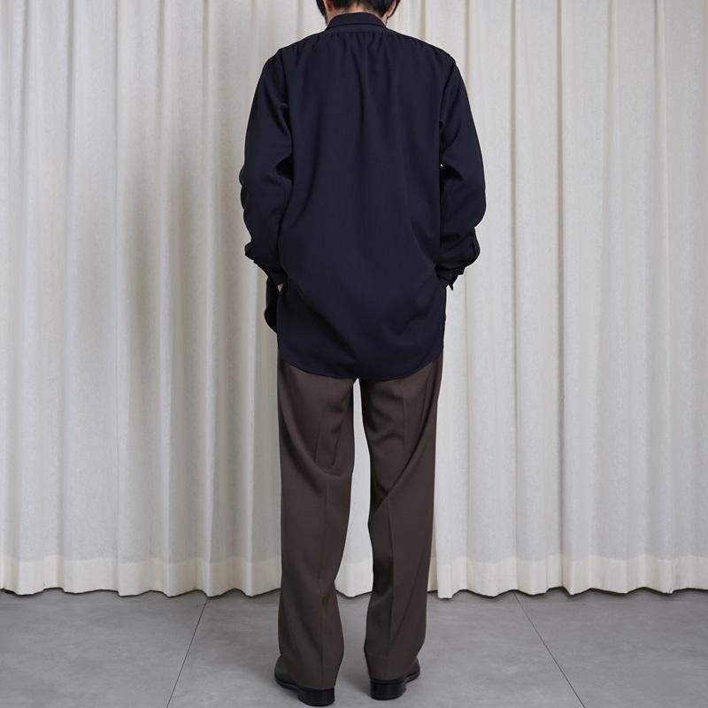 HEUGN 桼 JAMES REG SHIRTS WOOL  / NAVY