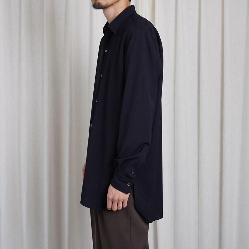 HEUGN 桼 JAMES REG SHIRTS WOOL  / NAVY
