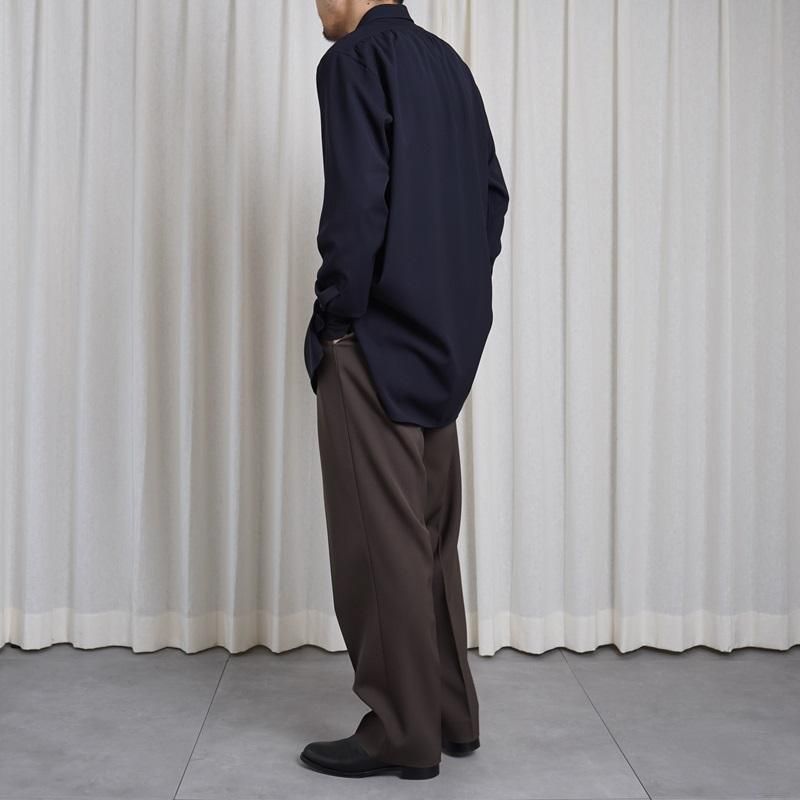 HEUGN 桼 JAMES REG SHIRTS WOOL  / NAVY