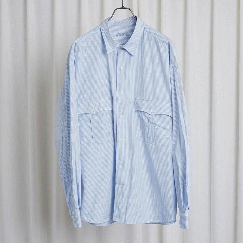  Porter Classic ݡ饷å ROLL UP STRIPE SHIRT  / BLUE