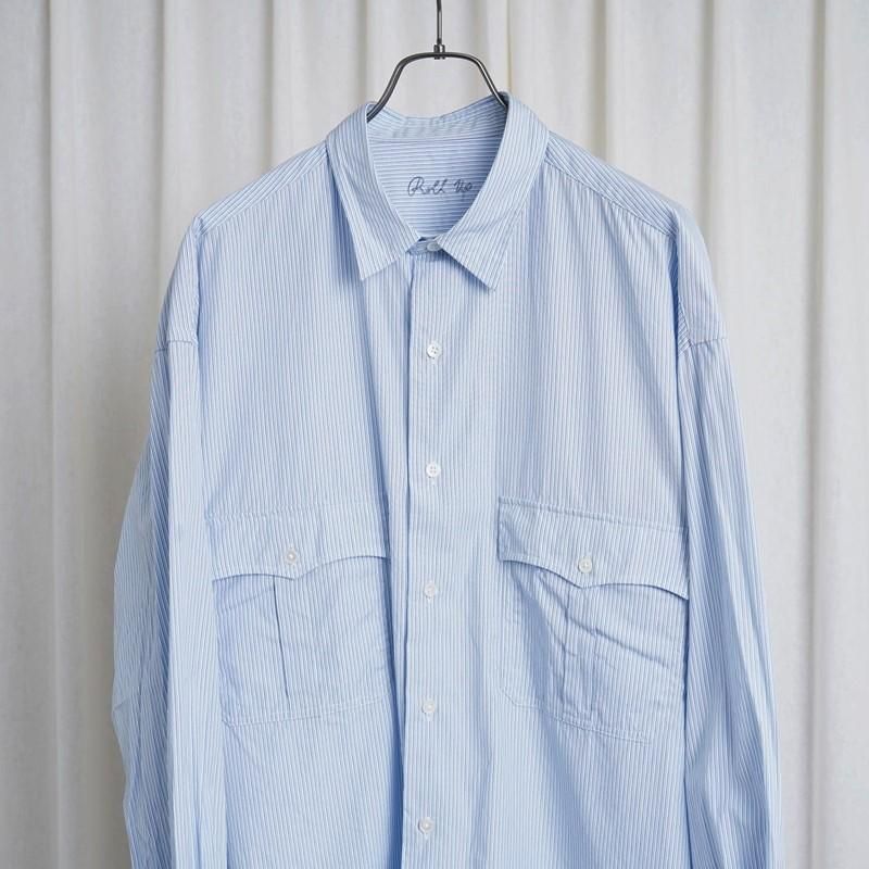  Porter Classic ݡ饷å ROLL UP STRIPE SHIRT  / BLUE