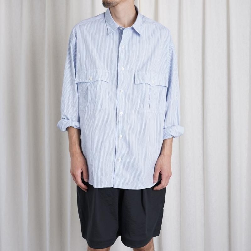  Porter Classic ݡ饷å ROLL UP STRIPE SHIRT  / BLUE