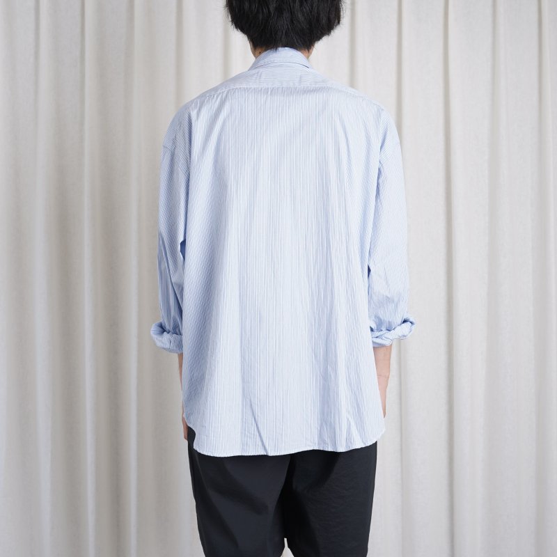 Porter Classic ポータークラシック】 ROLL UP STRIPE SHIRT / BLUE- Avelia ONLINE STORE