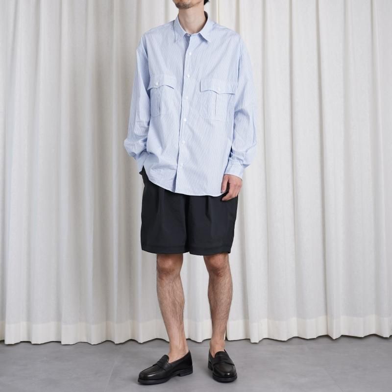  Porter Classic ݡ饷å ROLL UP STRIPE SHIRT  / BLUE