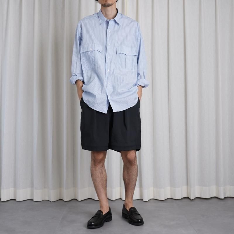  Porter Classic ݡ饷å ROLL UP STRIPE SHIRT  / BLUE