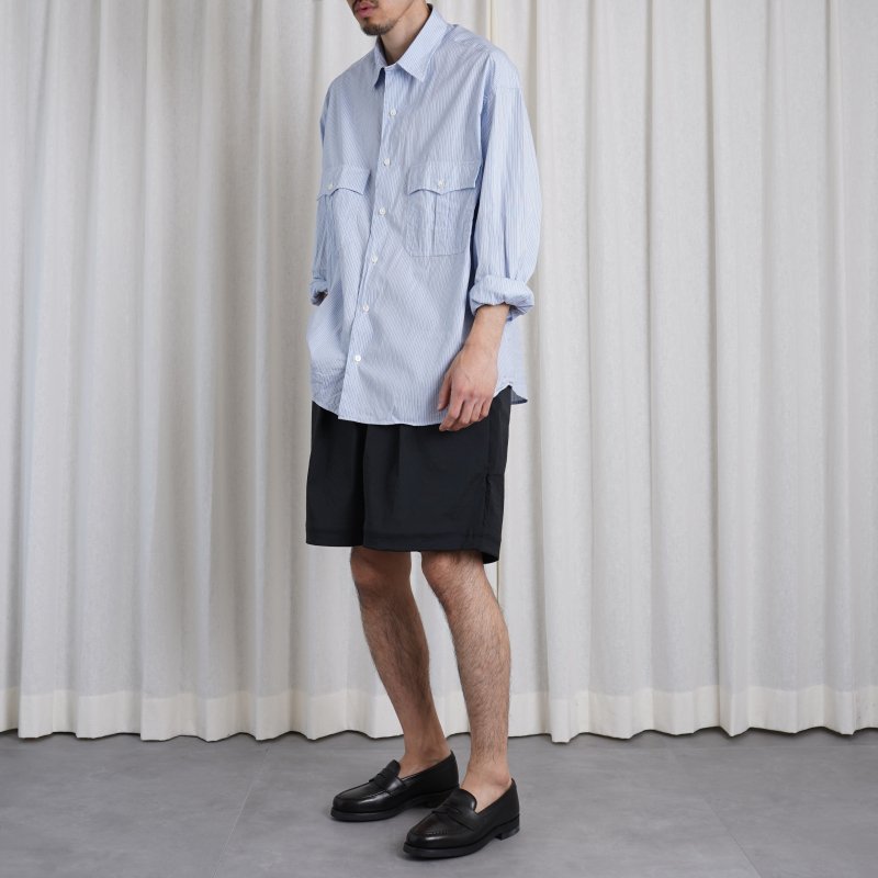 Porter Classic ポータークラシック】 ROLL UP STRIPE SHIRT / BLUE- Avelia ONLINE STORE