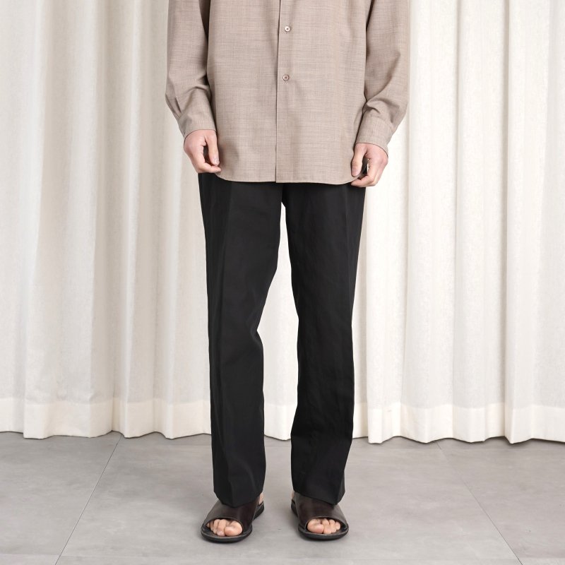 AURALEE オーラリー】 HARD TWIST FINX LINEN CHINO SLACKS / BLACK - Avelia ONLINE  STORE