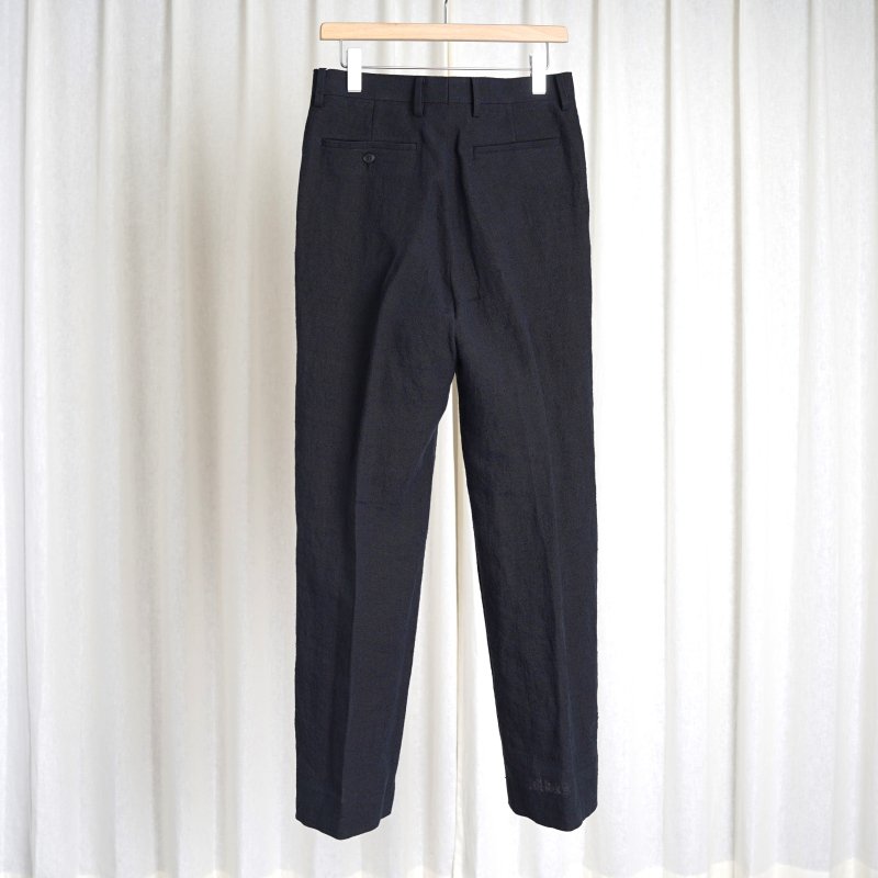 AURALEE オーラリー】 LINEN SILK TWEED SLACKS / DARK NAVY - Avelia 