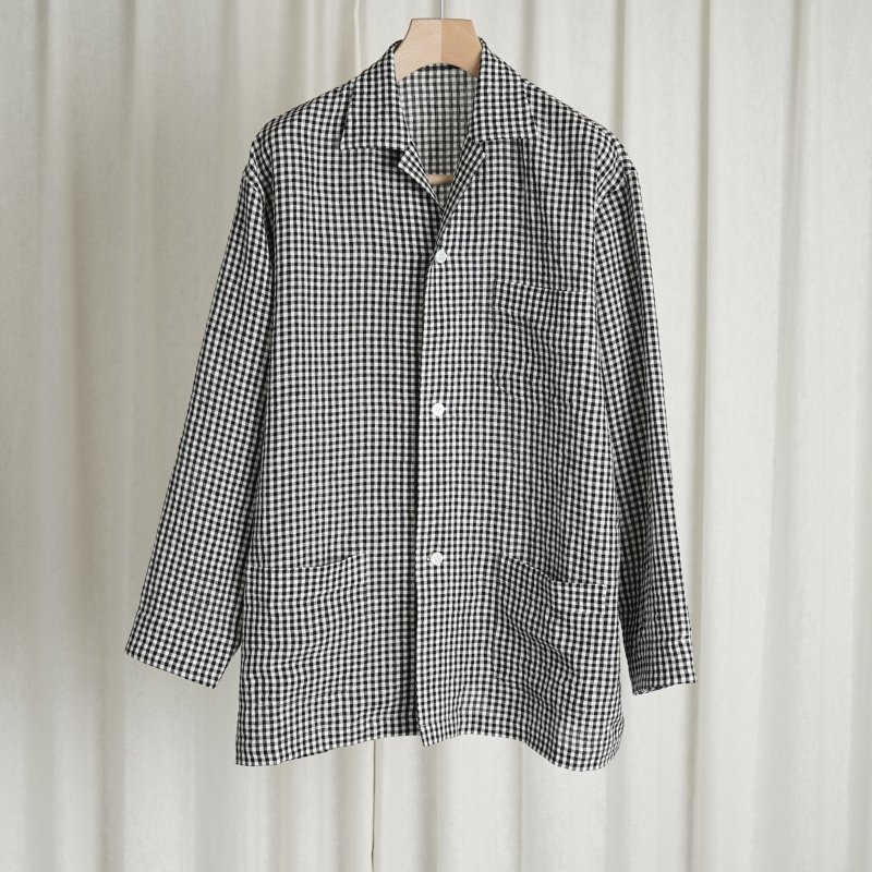 Cale カル】 WATER TWIST LINEN SHIRT JACKET / GINGHAM CHECK ...