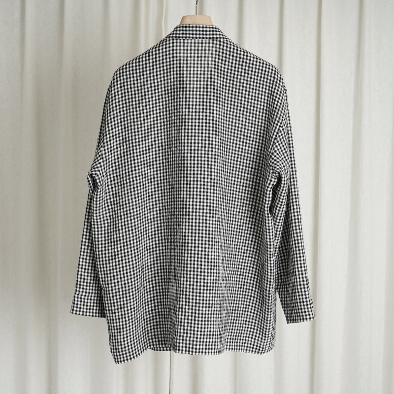 Cale カル】 WATER TWIST LINEN SHIRT JACKET / GINGHAM CHECK ...