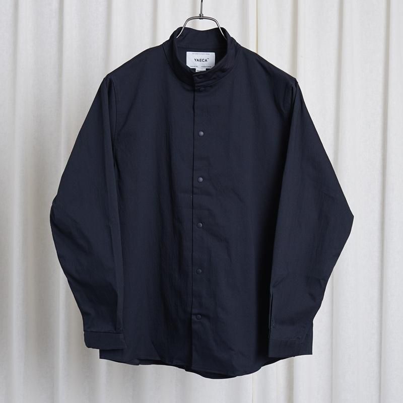 YAECA 䥨 COMFORT SHIRT STAND COLLAR SHIRT / NAVY