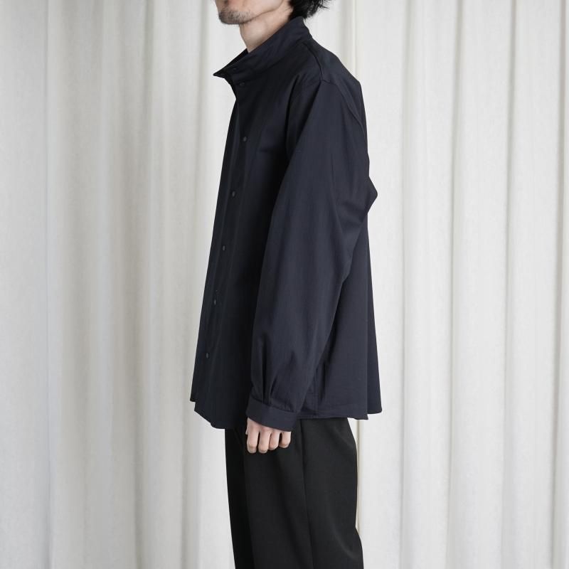 YAECA 䥨 COMFORT SHIRT STAND COLLAR SHIRT / NAVY