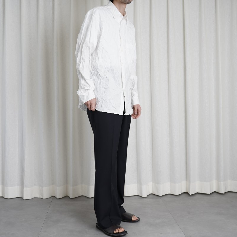 AURALEE オーラリー】WRINKLED WASHED FINX TWILL SHIRT / WHITE - Avelia ONLINE STORE