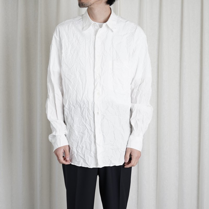 AURALEE オーラリー】WRINKLED WASHED FINX TWILL SHIRT / WHITE - Avelia ONLINE STORE