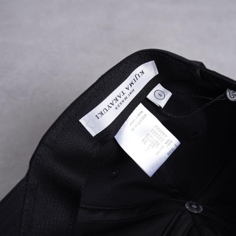 KIJIMA TAKAYUKI ޥ業 COTTON GABA 6PANEL CAP / BLACK
