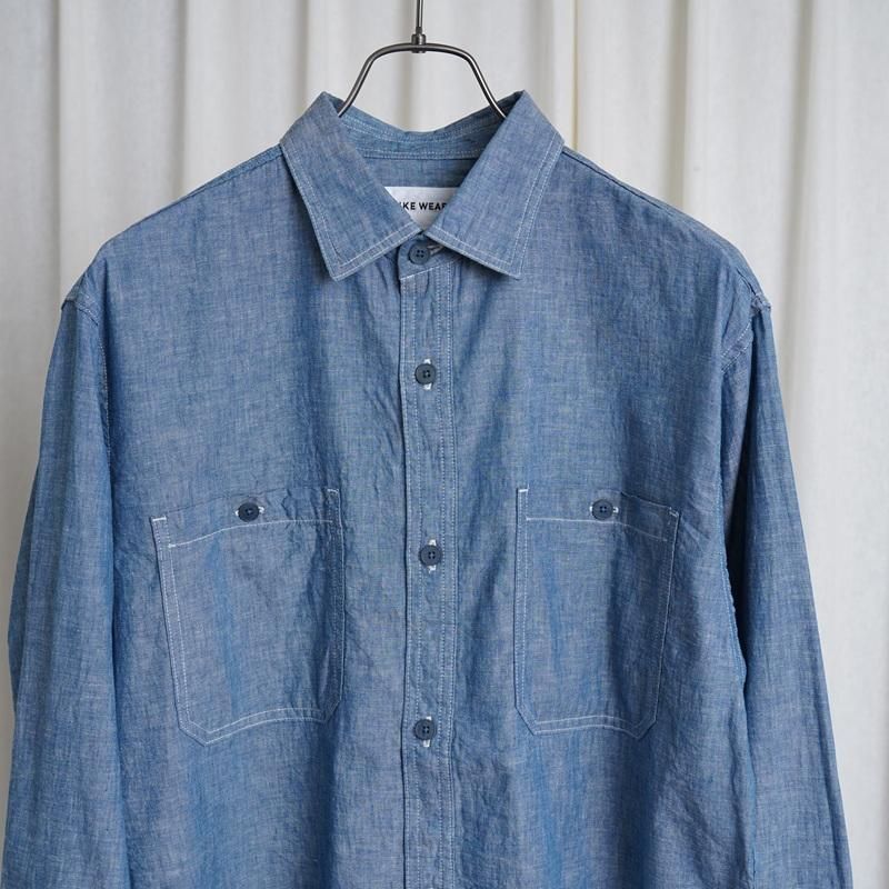 YAECA 䥨 LIKE WEAR CHAMBRAY SHIRT / INDIGO