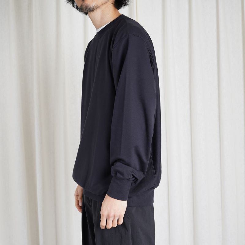 AURALEE オーラリー】ELASTIC HIGH GAUGE SWEAT P/O / INK BLACK 