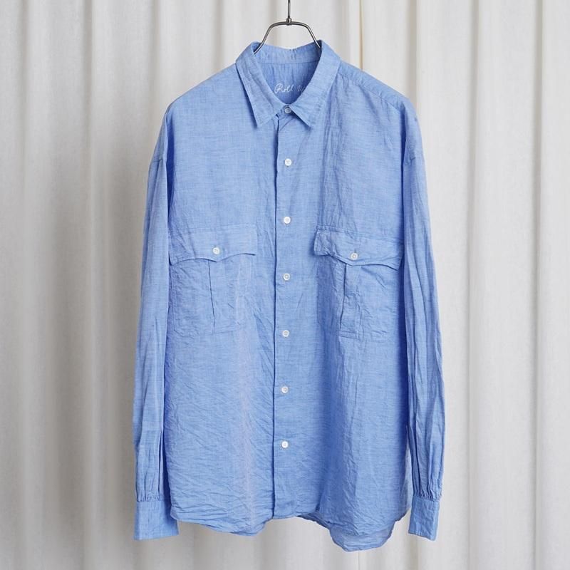  Porter Classic ݡ饷åROLL UP LINEN COTTON SHIRT (CANCLINI)  / BLUE