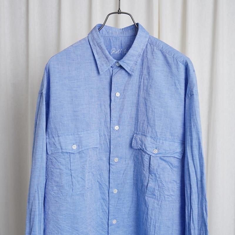  Porter Classic ݡ饷åROLL UP LINEN COTTON SHIRT (CANCLINI)  / BLUE