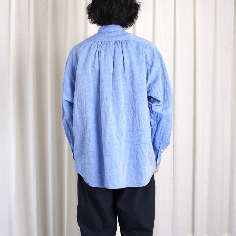 Porter Classic ポータークラシック】 ROLL UP LINEN COTTON SHIRT (CANCLINI) / BLUE -  Avelia ONLINE STORE