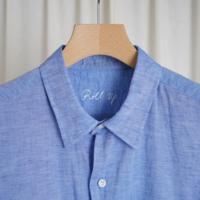 Porter Classic ポータークラシック】 ROLL UP LINEN COTTON SHIRT (CANCLINI) / BLUE -  Avelia ONLINE STORE