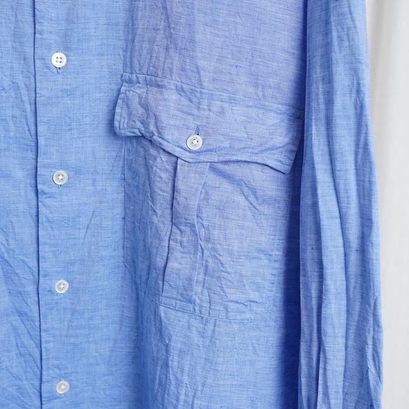  Porter Classic ݡ饷åROLL UP LINEN COTTON SHIRT (CANCLINI)  / BLUE