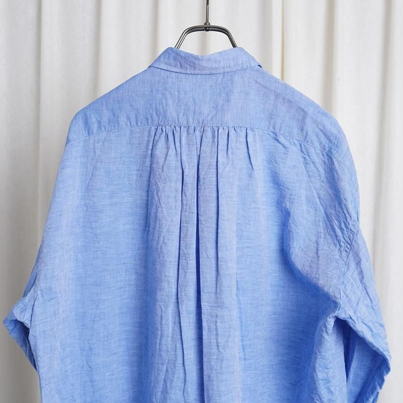  Porter Classic ݡ饷åROLL UP LINEN COTTON SHIRT (CANCLINI)  / BLUE