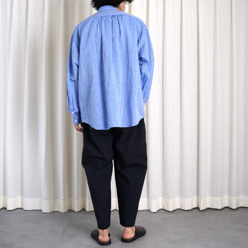 Porter Classic ポータークラシック】 ROLL UP LINEN COTTON SHIRT (CANCLINI) / BLUE -  Avelia ONLINE STORE