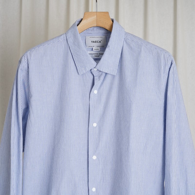 YAECA ヤエカ】 COMFORT SHIRT RELAX SQUARE / BLUE STRIPE - Avelia ONLINE STORE